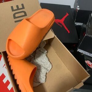 Orange Slide Sandals